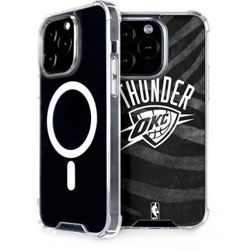 NBA Oklahoma City Thunder Black Animal Print iPhone 15 Pro MagSafe Case